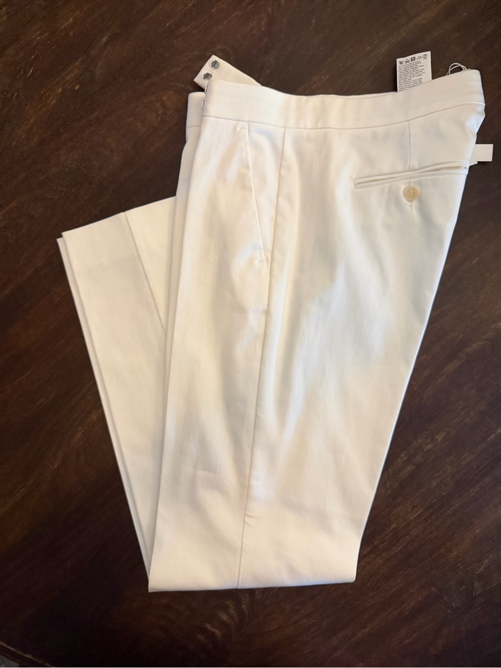MaxMara Women’s White Dress Pants - Classic Flat Front